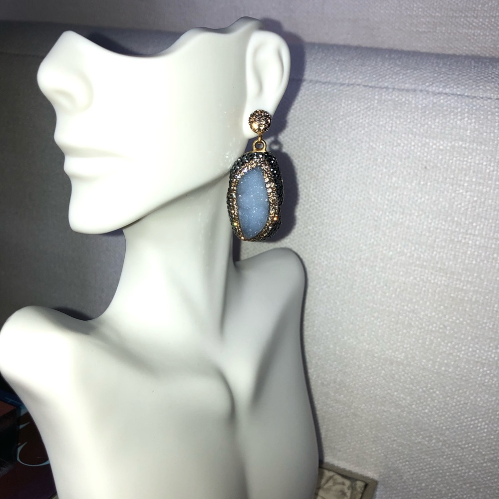 Gold plated silver droozie earrings